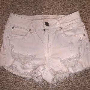 American Eagle White Denim Shorts